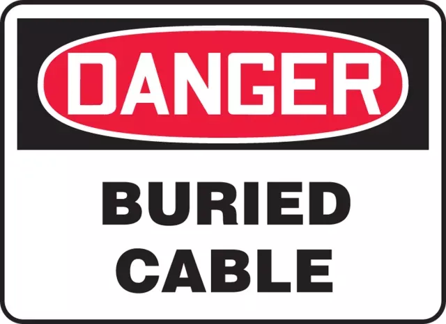 Accuform MELC111VA OSHA Danger Safety Sign: Buried Cable