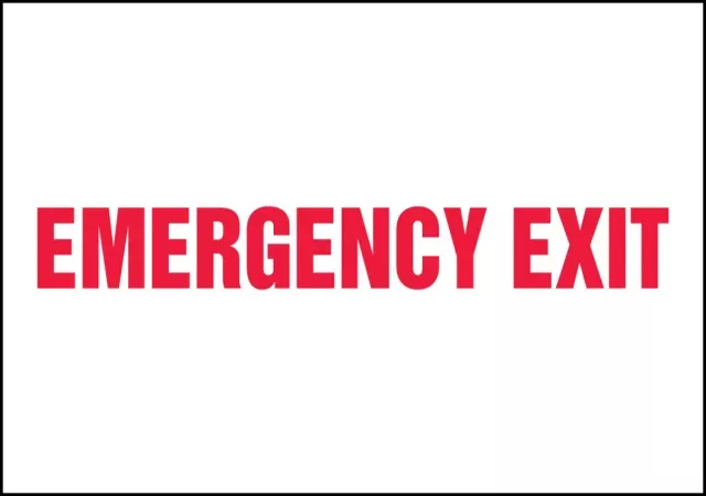Accuform MEXT563XT Safety Sign: Emergency Exit (Centered Text)