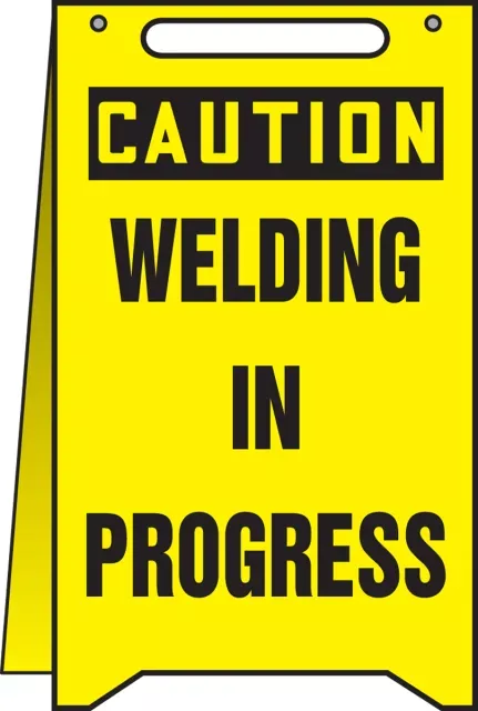 Accuform MF116 OSHA Caution Fold-Ups: Welding In Progress