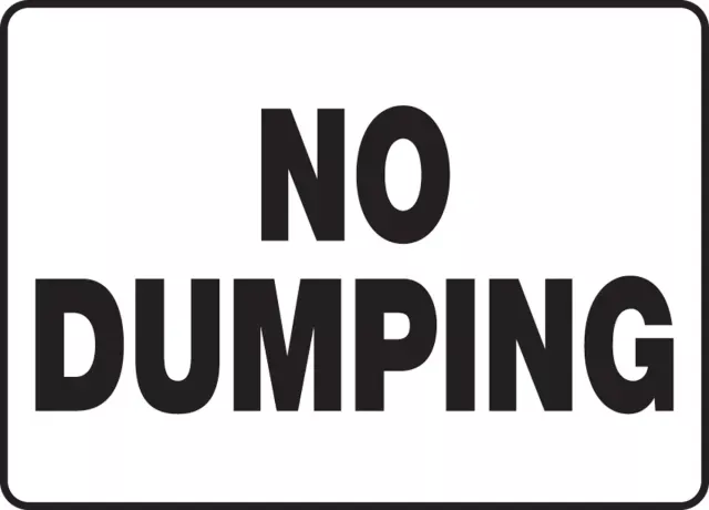 Accuform MHSK542VA Safety Sign: No Dumping