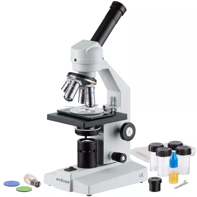 AmScope M500A-PZ M500 Series Polarizing and Brightfield Monocular Compound Microscope 40X-1600X Magnification