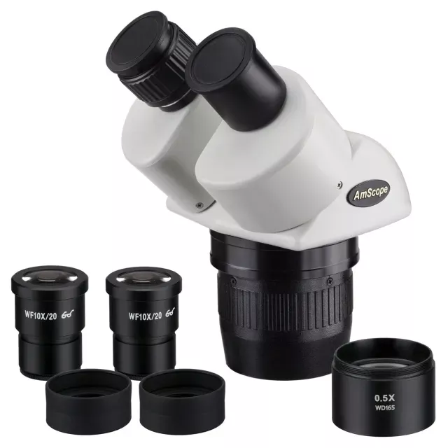 AmScope SW13BX 5X-30X Super Widefield Stereo Binocular Microscope Head