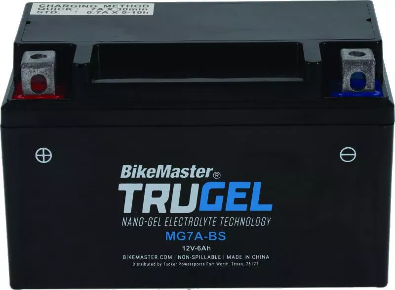 BikeMaster TruGel Battery - MG7A-BS - A&D Discount Performance