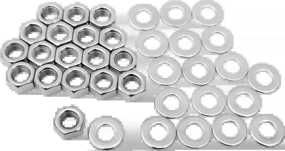 Colony Nut Kit - Rocker Box - Big Twin - Chrome - 8608-36 - A&D Discount Performance