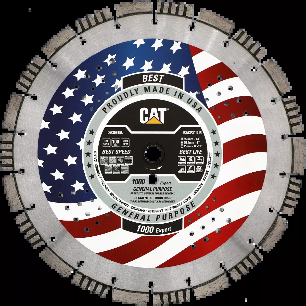 DA35615U (CAT Diamond) | 1000 Expert - Hard Materials Turbo Segmented