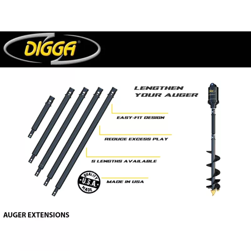 DIGGA 3" HEX AUGER BIT EXTENSIONS (TO SUIT RC10 BITS)