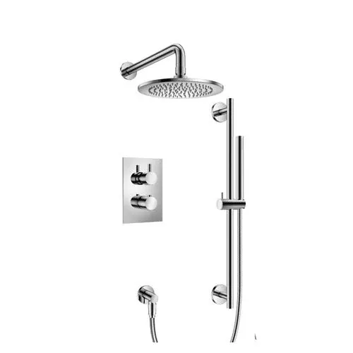 Flusso - Two Output Shower Set With Shower Head, Hand Held And Slide B