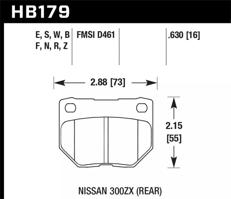 Hawk 06-07 WRX Performance Ceramic Street Rear Brake Pads - A&D Discount Performance