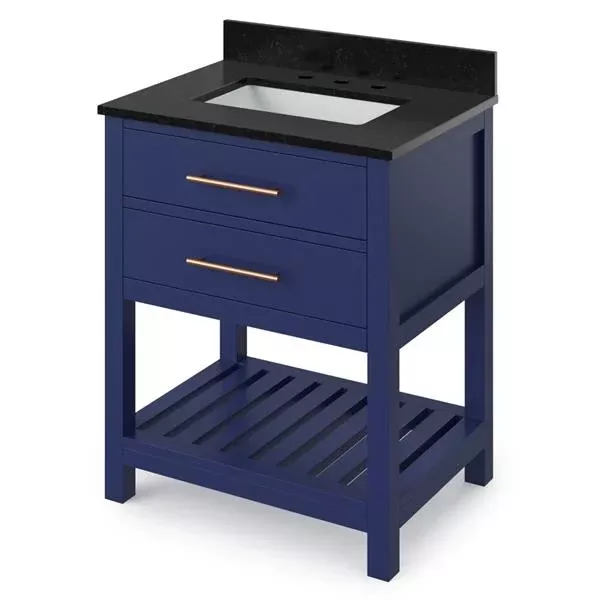 Jeffrey Alexander - 30 Inch Wavecrest Vanity with Vanity Top and under