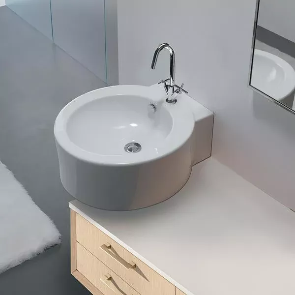 Lacava - Open Space Wall-Mount Or Above-Counter Porcelain Bathroom Sin