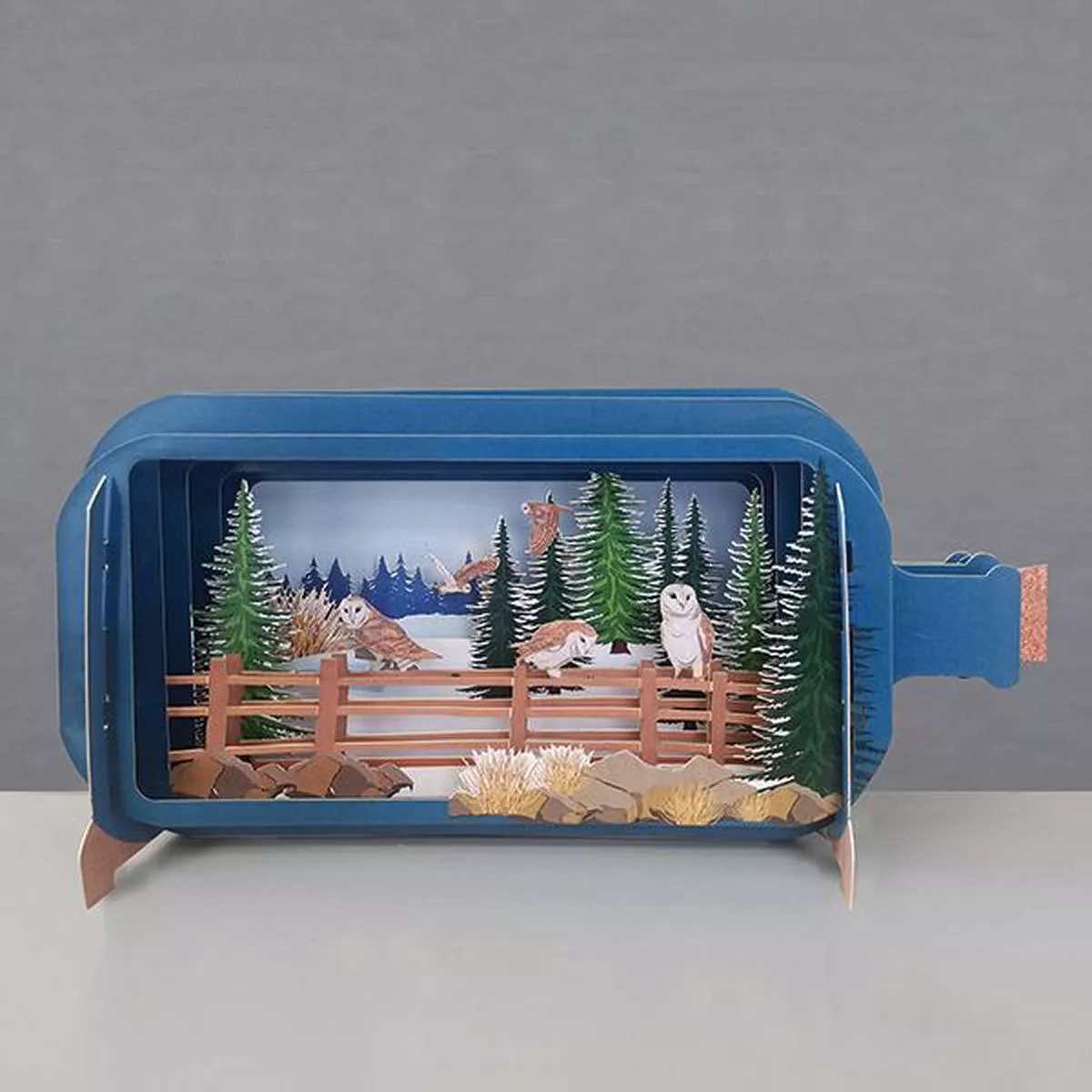 Message in a Bottle 3D Card Owl MIB220