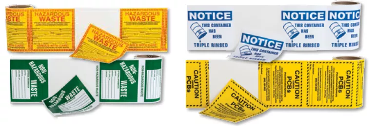 Mutual Industries 902 Hazardous Wast Lables