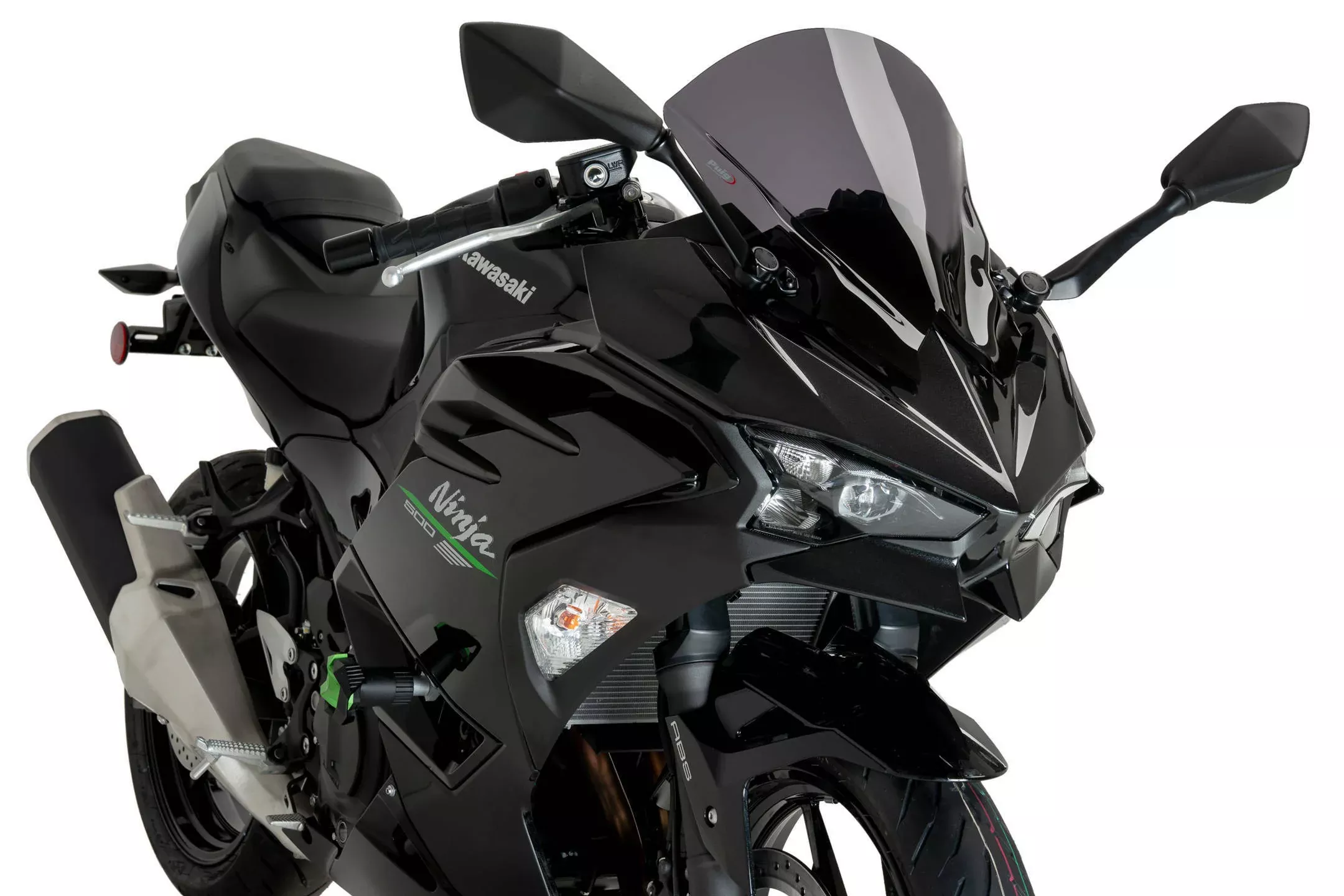 PUIG Windscreen Z-Racing Dark Smoke Kaw - 561-22015D - A&D Discount Performance