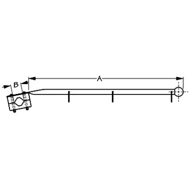 Sea Dog Rail Mount Flagpole Stainless