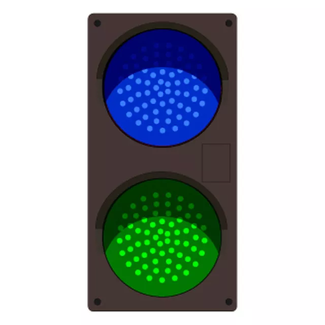 Signal-Tech 54702 TCILV-BG/120-277VAC LED Traffic Controller - Vertical, Blue - Green