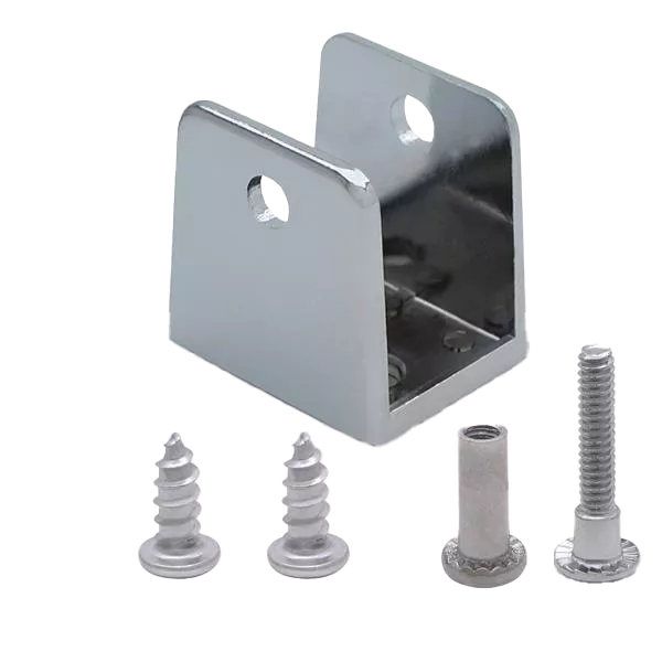 Toilet Partition 1" U Bracket & Screw Pack 601910 - Noel's Plumbing Supply