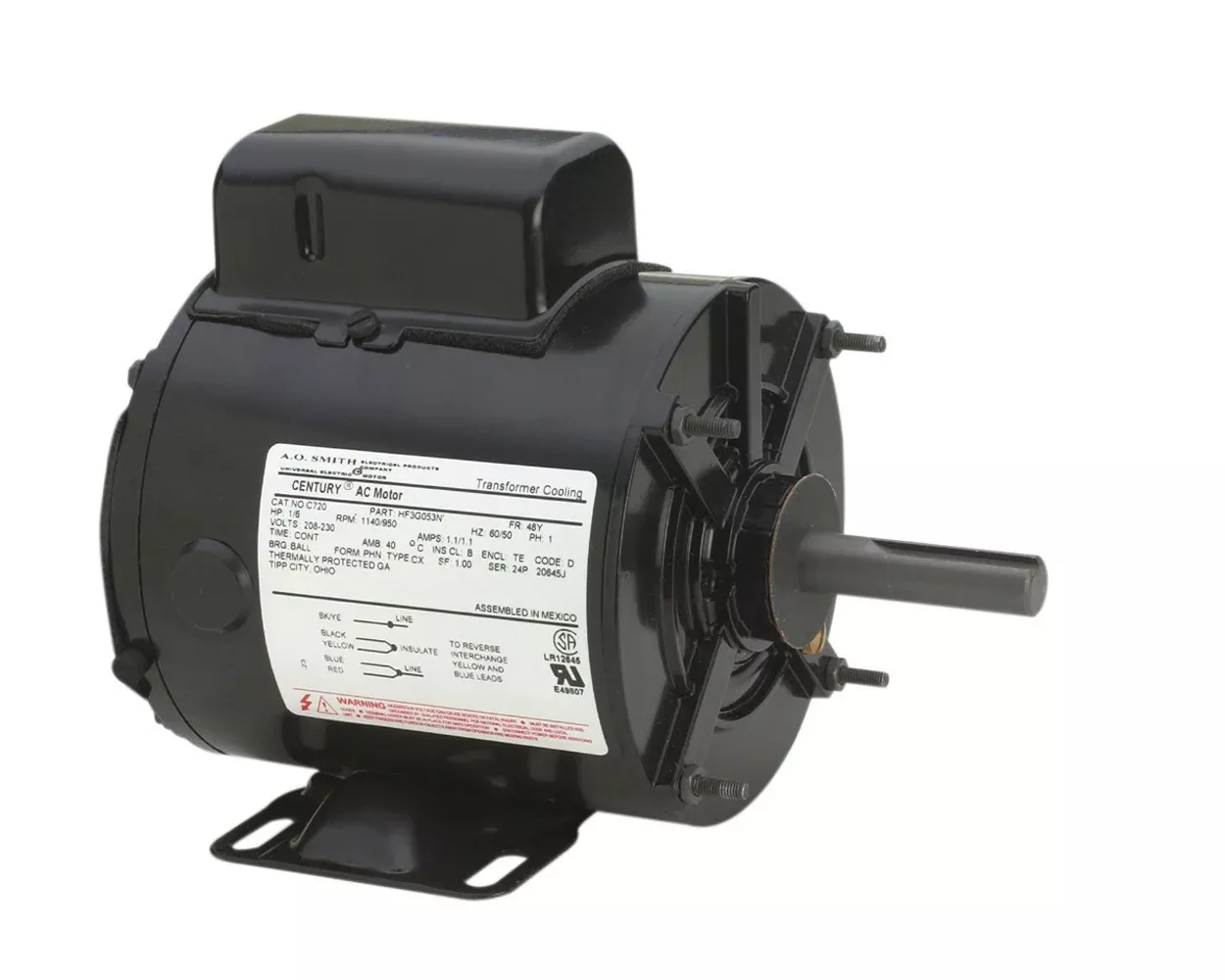 UC720A | Transformer Cooling Motor | 0.17 HP | 1 Phase | TEAO | 1140 R